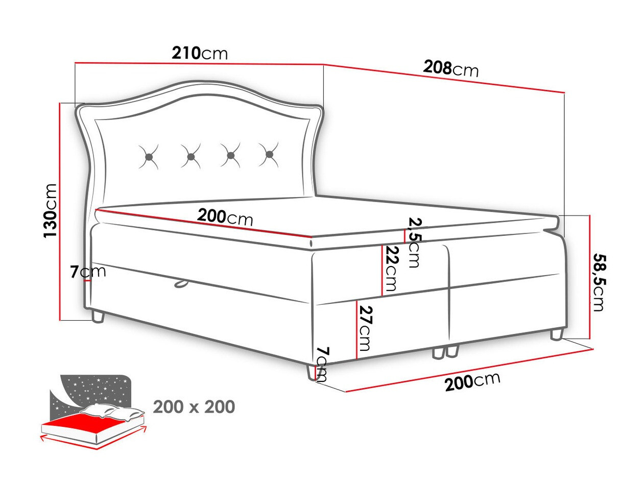 Boxspring Oleum (Magic Velvet 2260)
