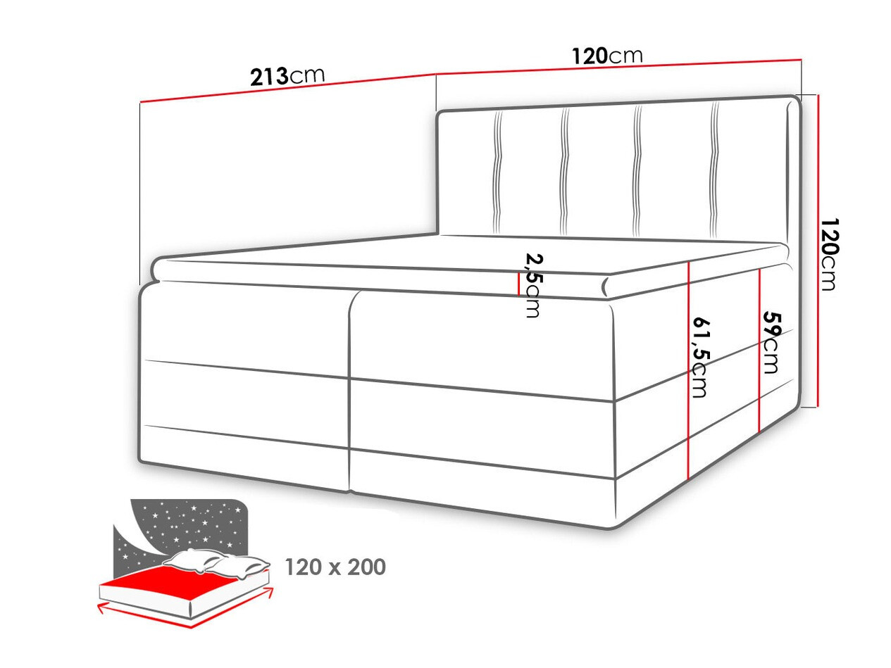 Boxspring Baltimore 139 (Kameleon 9 + Kameleon 29)