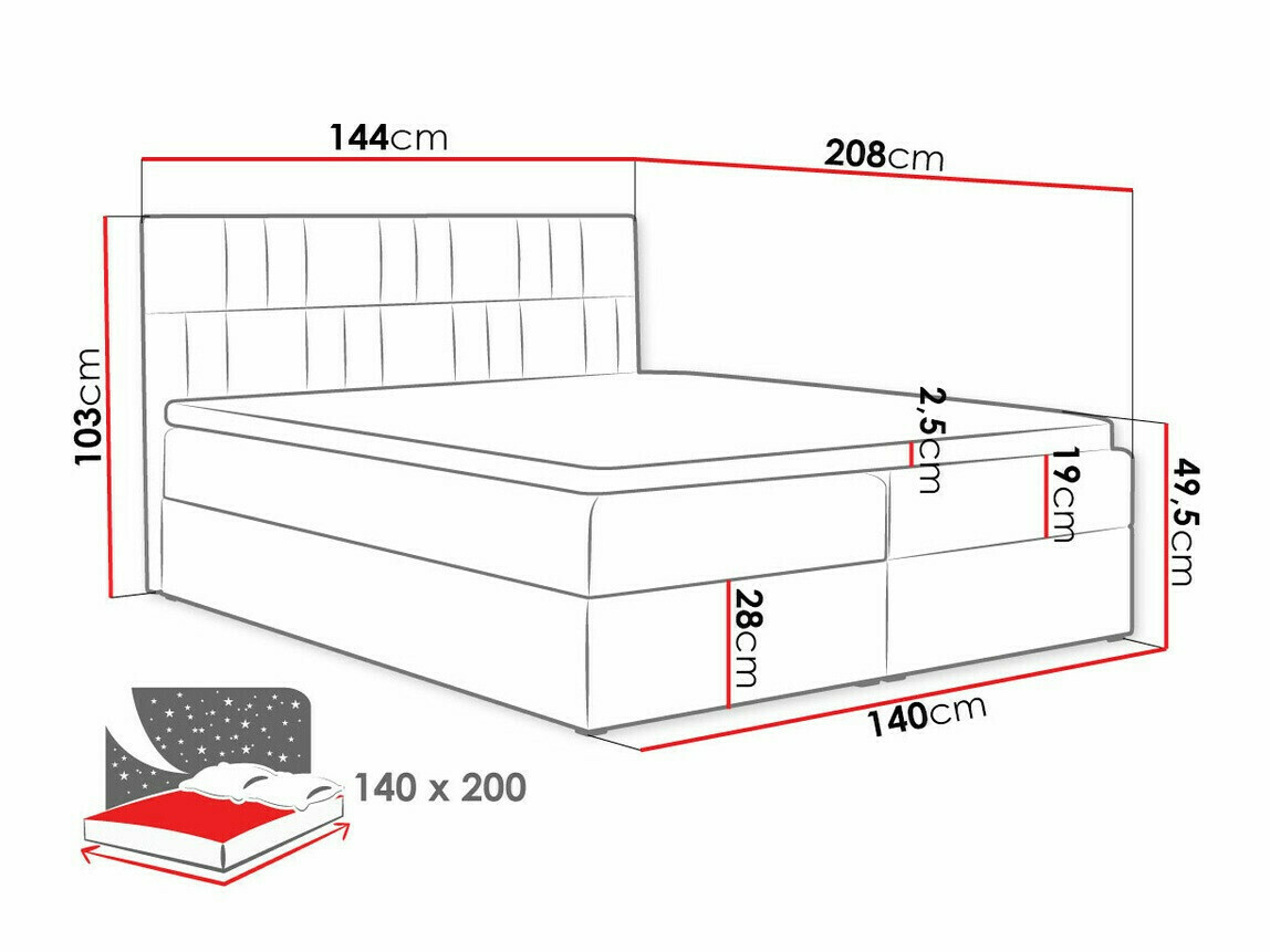 Boxspring Pons (Paros 2)