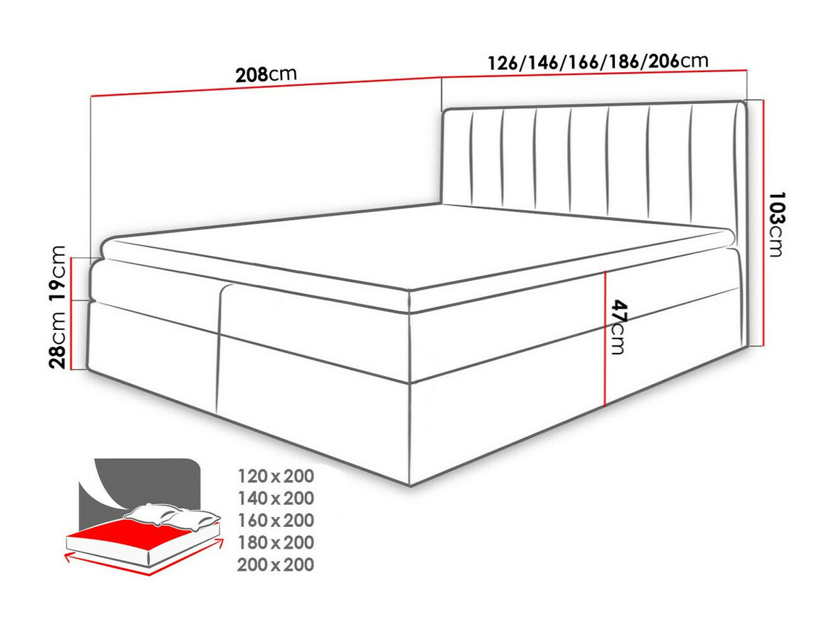 Boxspring Culina (Soft 017 + Ikar 09)