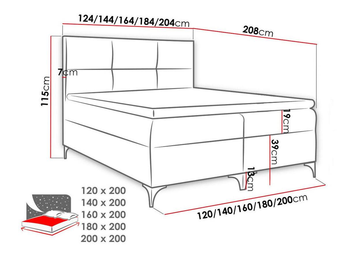 Boxspring Mare (Magic Velvet 2225)