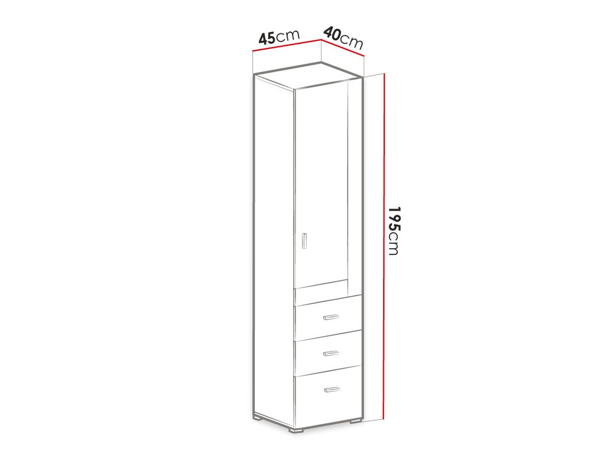 Boekenkast Omaha D126 (Gebleekt grenen + Bruin)