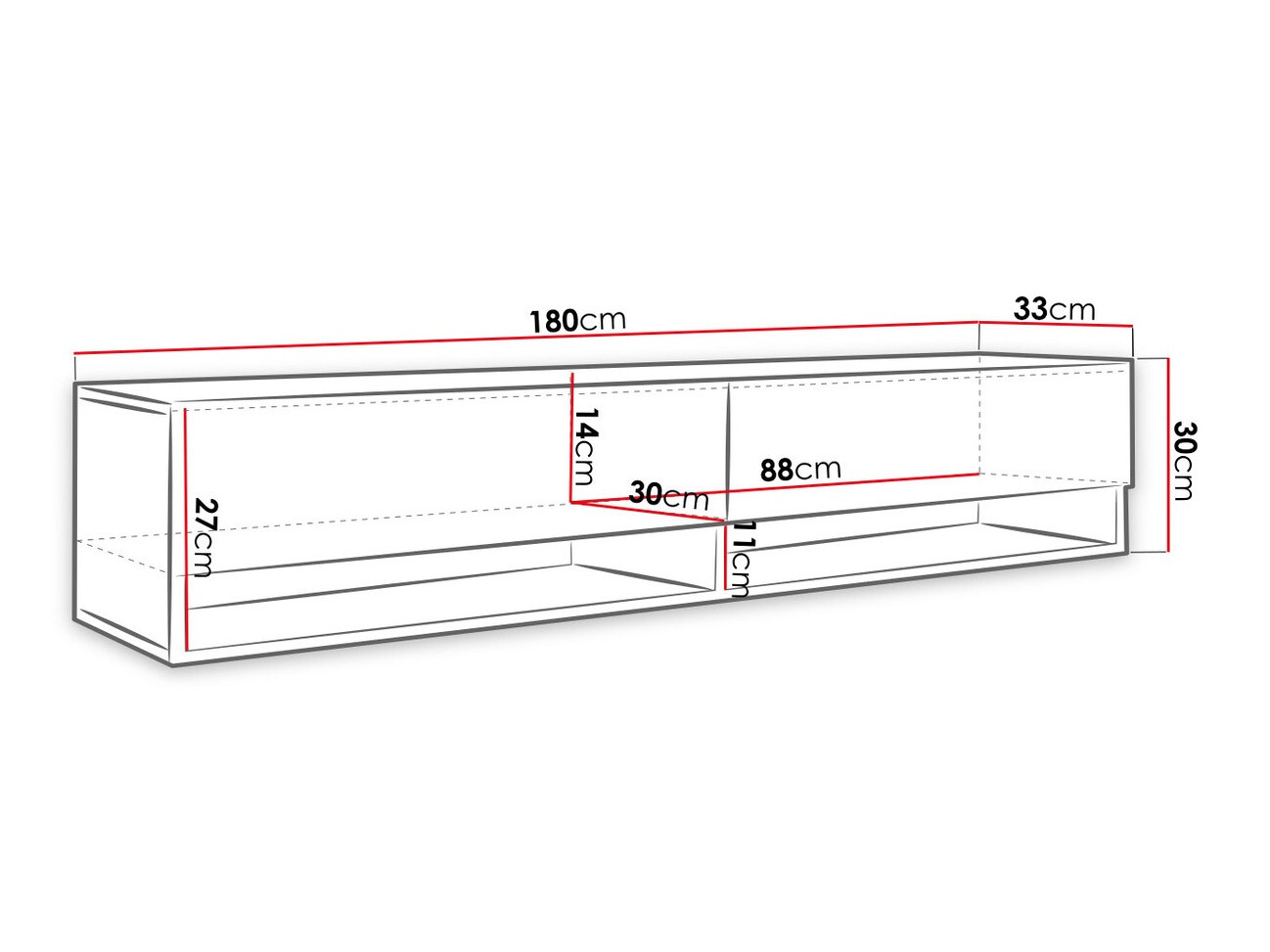 TV-meubel Sarasota 119 (Beton)