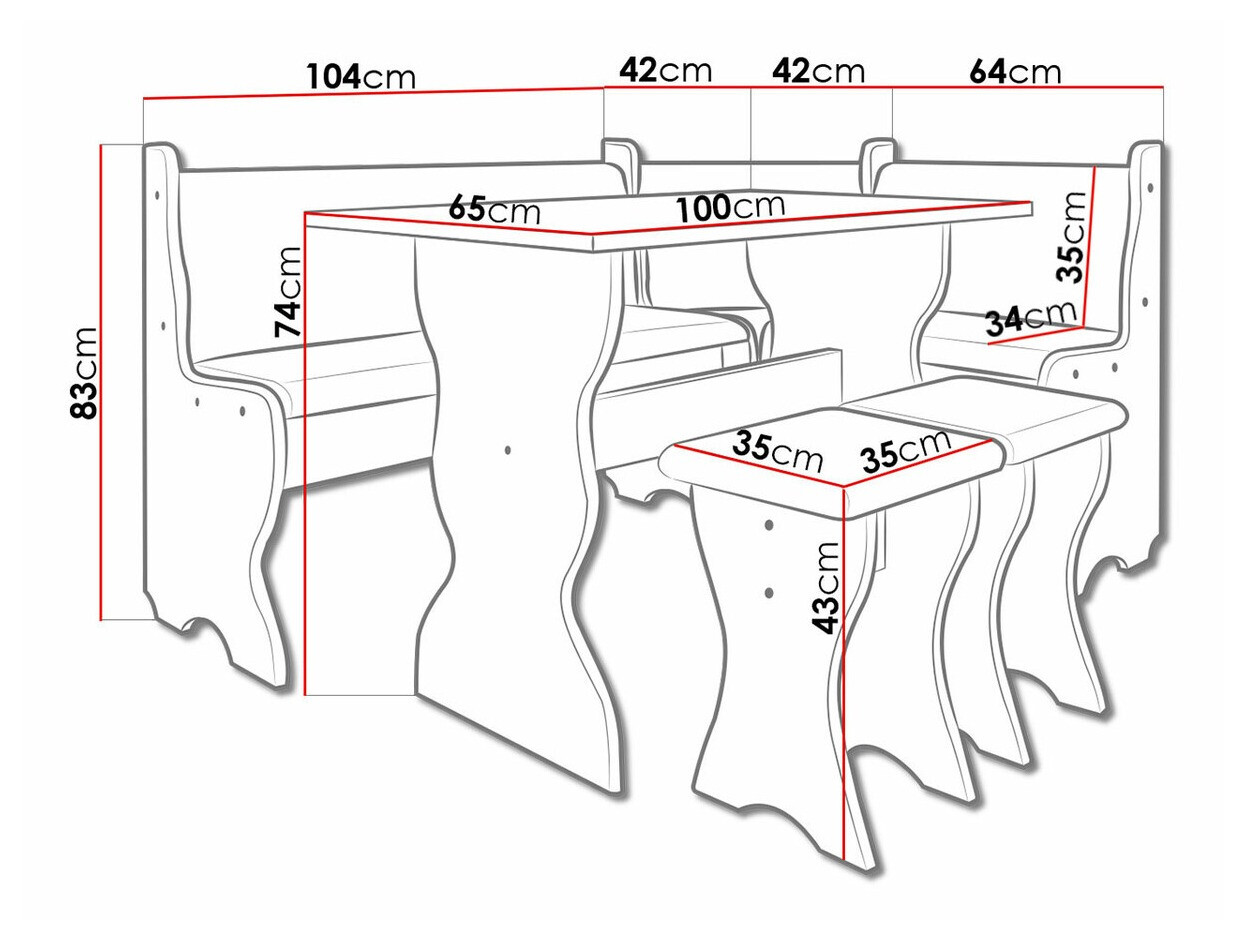 Keukenhoek Reading 100 (Ambachtelijke gouden eik + Hugo 100)