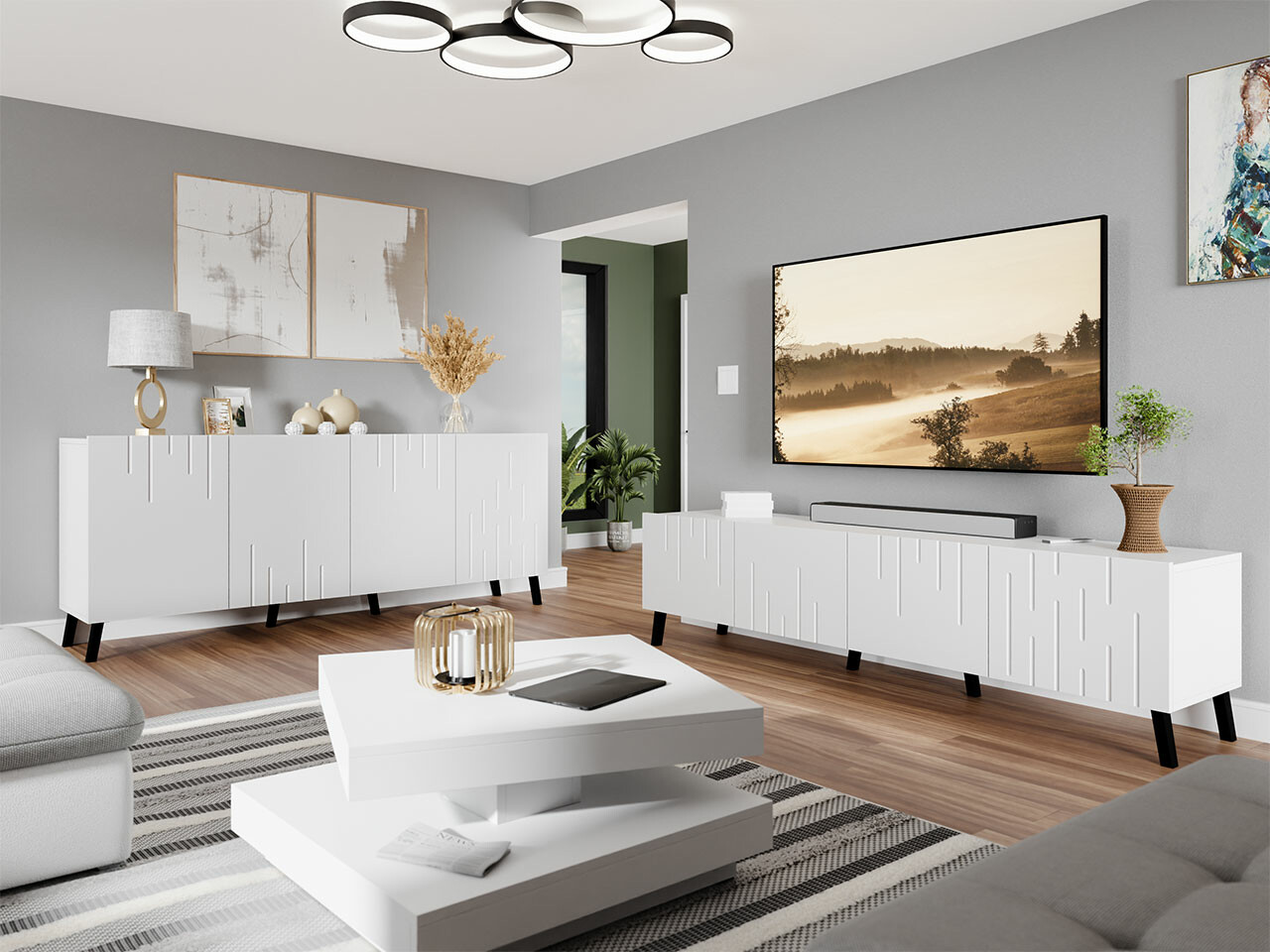 Woonkamerset Comfivo 222 (Wit)