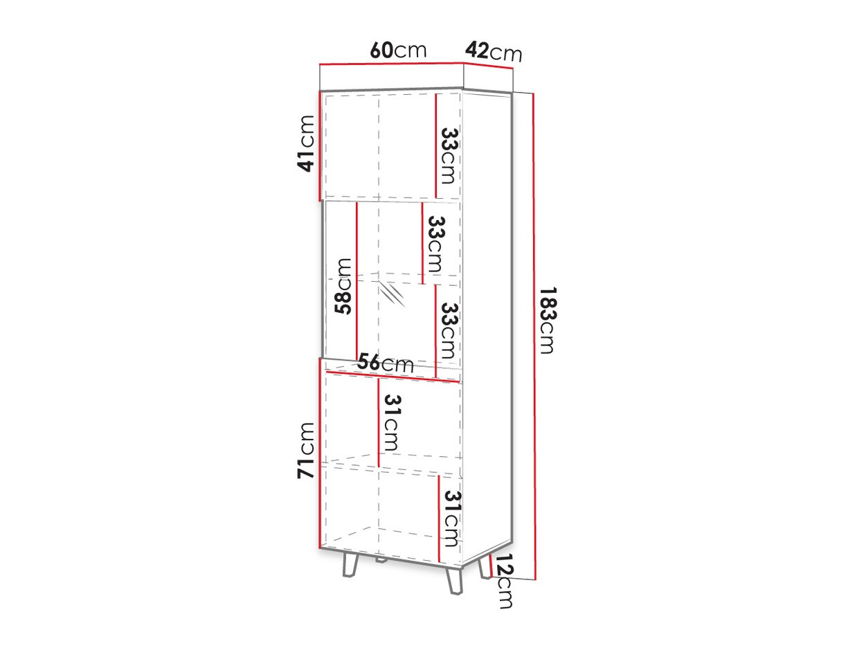 Boekenkast Comes (Wotan eik)