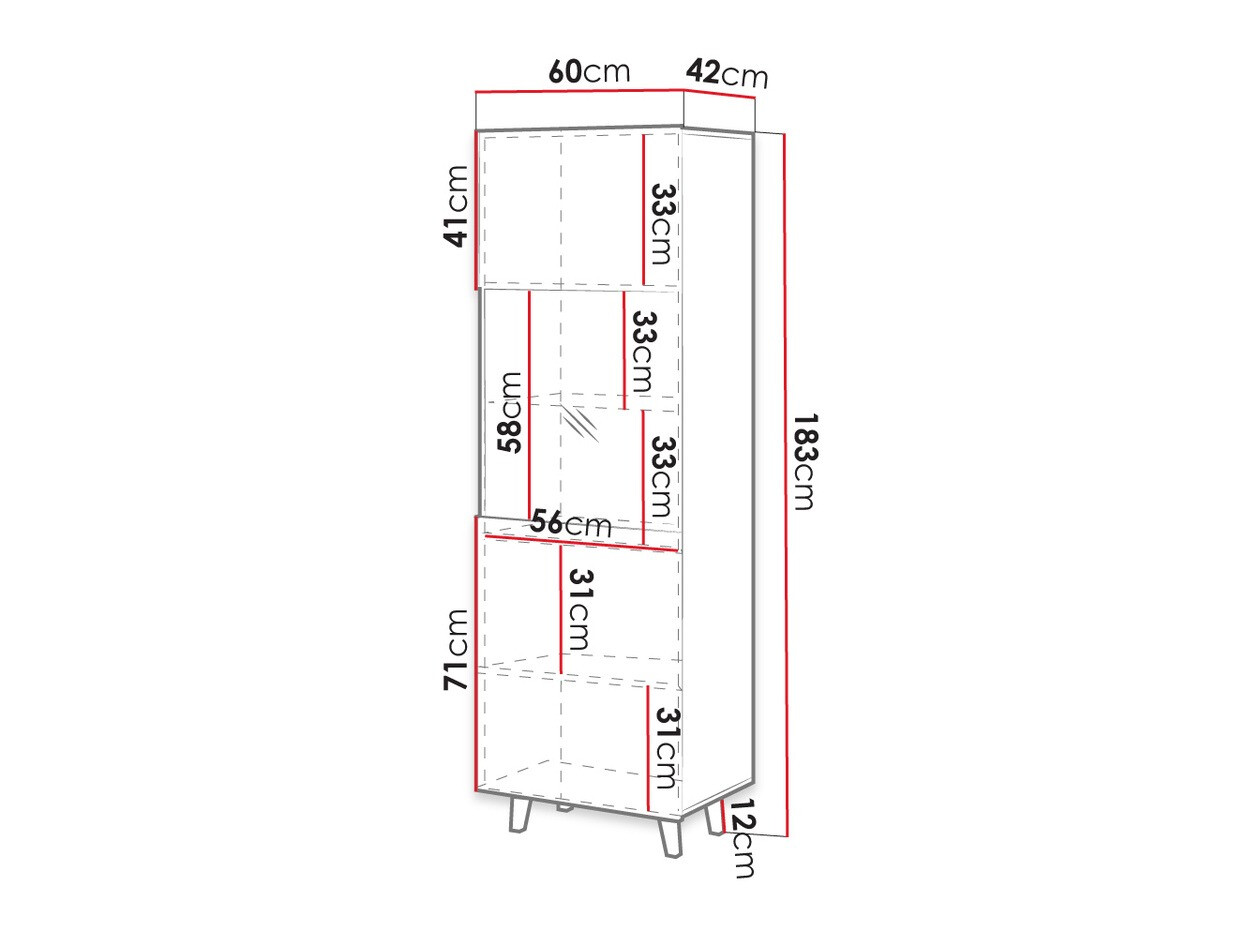 Boekenkast Remeta 105 (Antraciet)