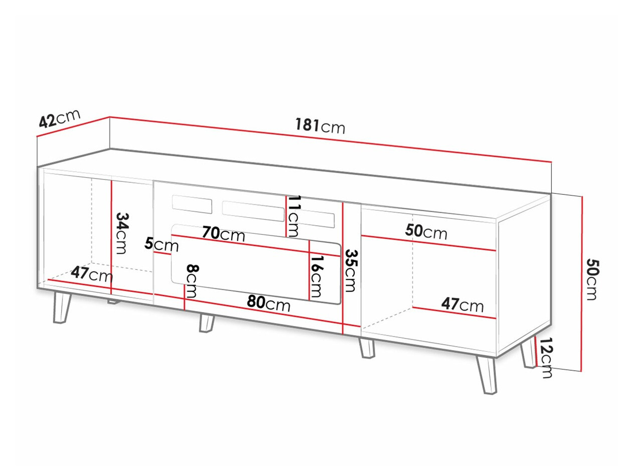TV-meubel Remeta 107 (Antraciet)