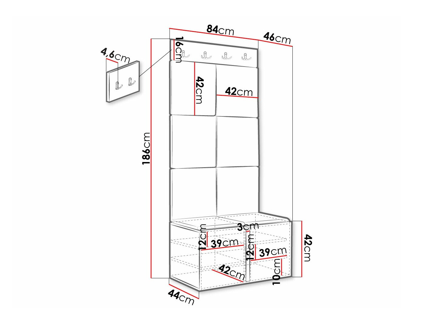 Gangmeubelset Hartford 375 (Wit)