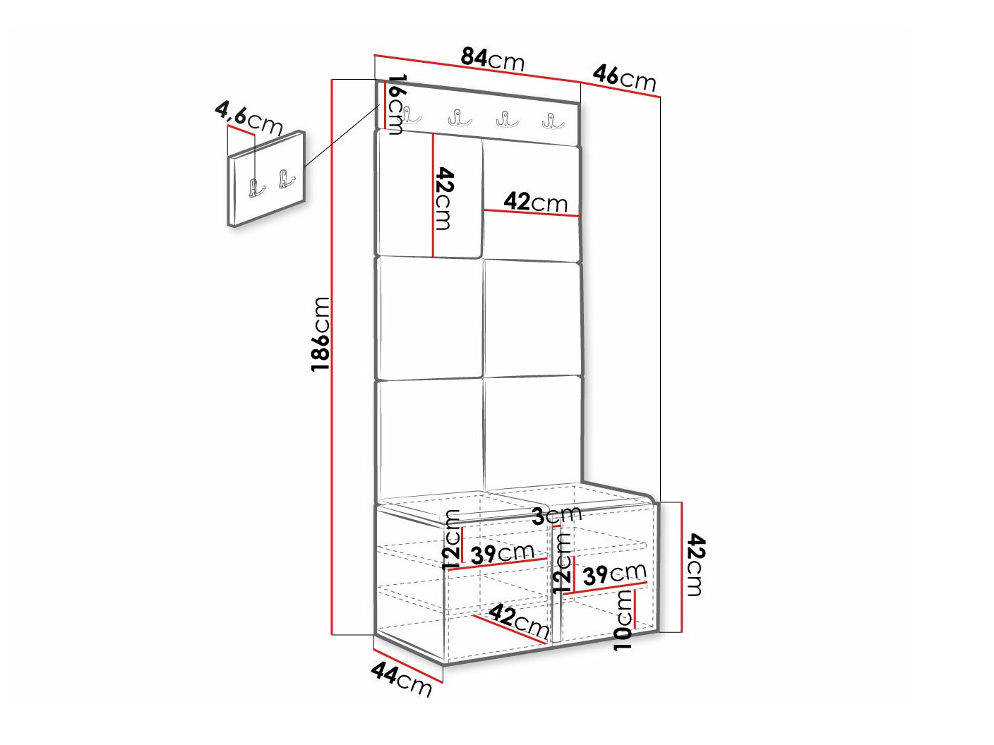 Gangmeubelset Hartford 375 (Zwart)