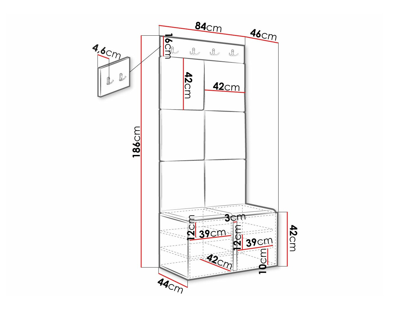 Gangmeubelset Hartford 375 (Zwart)