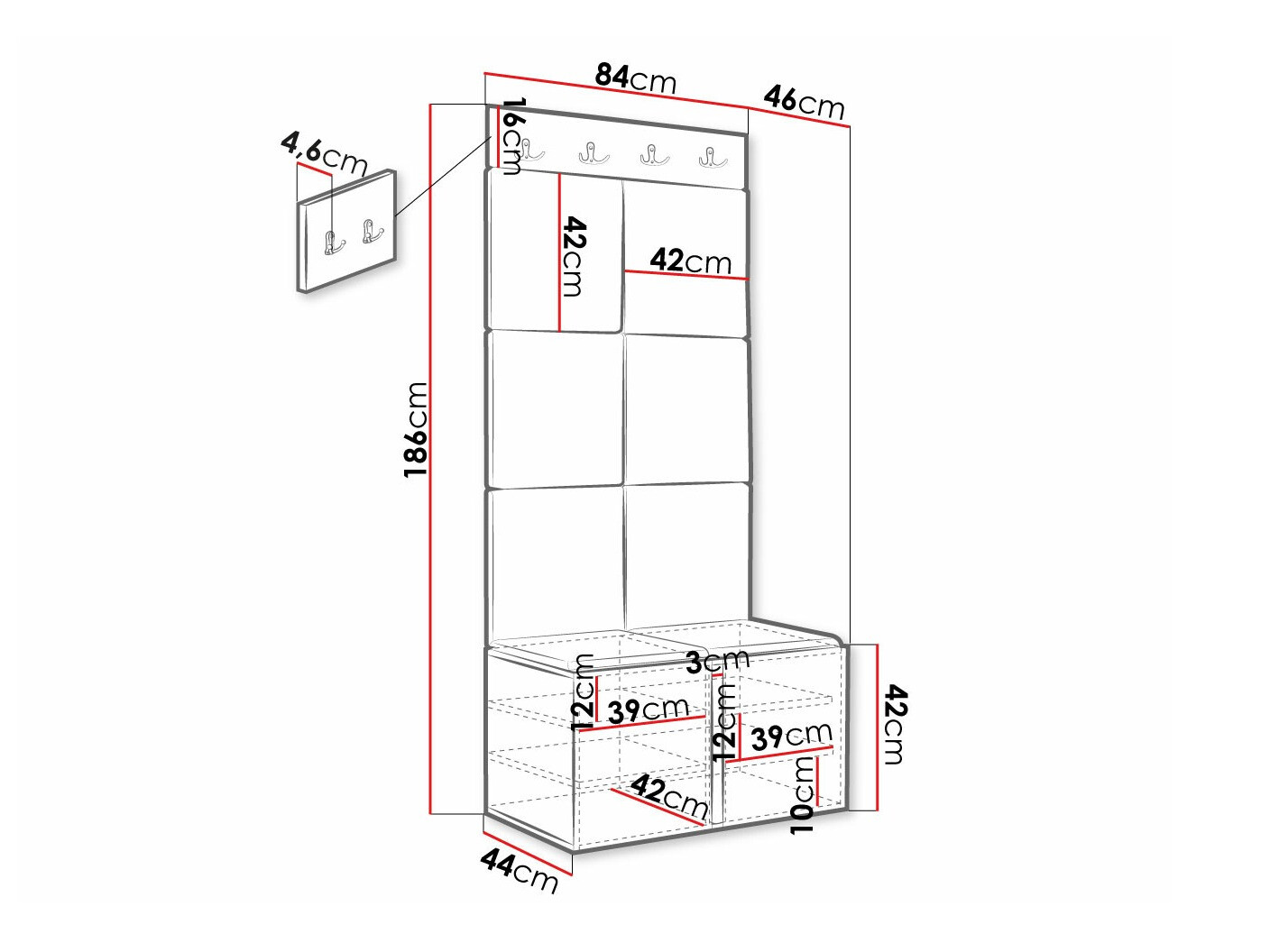 Gangmeubelset Hartford 375 (Zwart)
