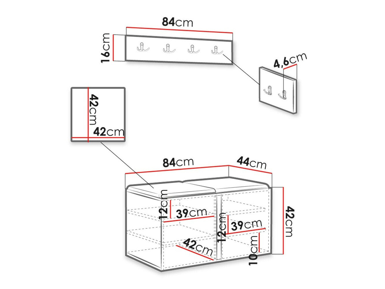 Gangmeubelset Hartford 376 (Wit)