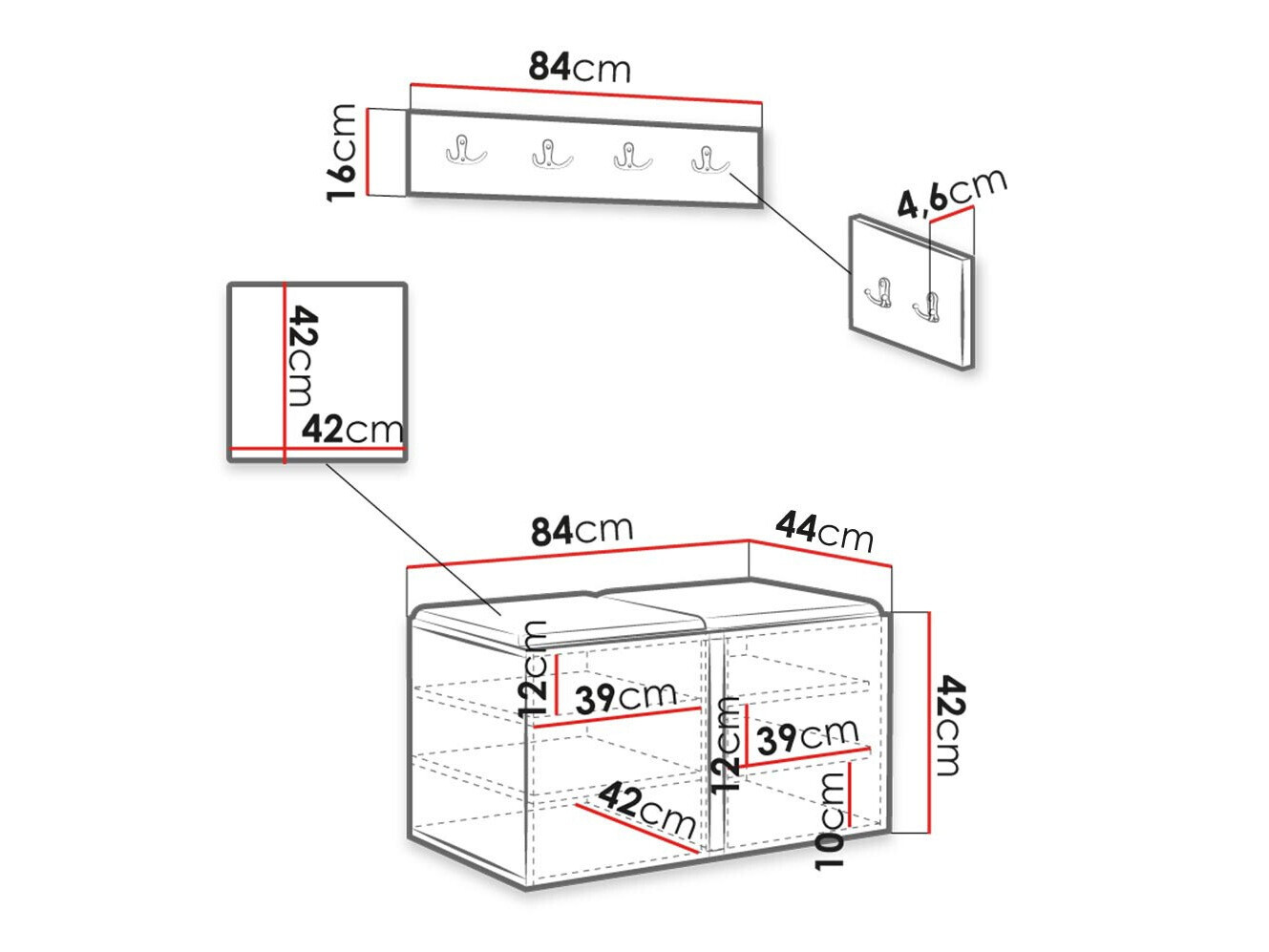 Gangmeubelset Hartford 376 (Wit)