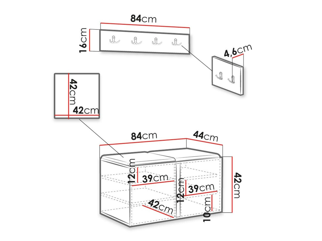 Gangmeubelset Hartford 376 (Zwart)