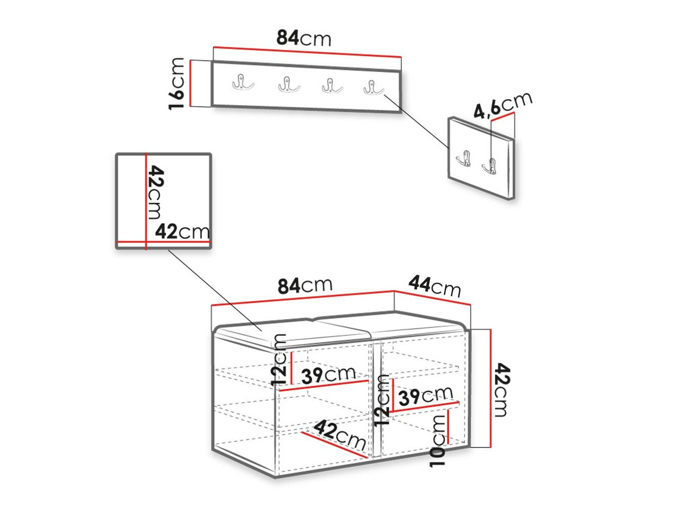 Gangmeubelset Hartford 376 (Zwart)
