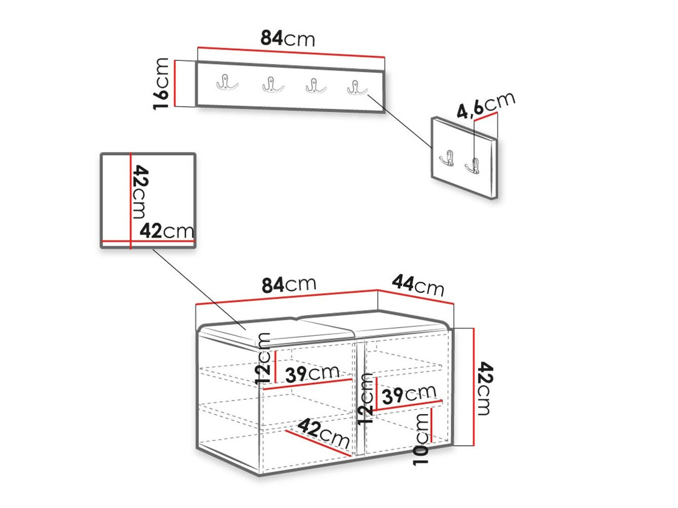 Gangmeubelset Hartford 376 (Zwart)