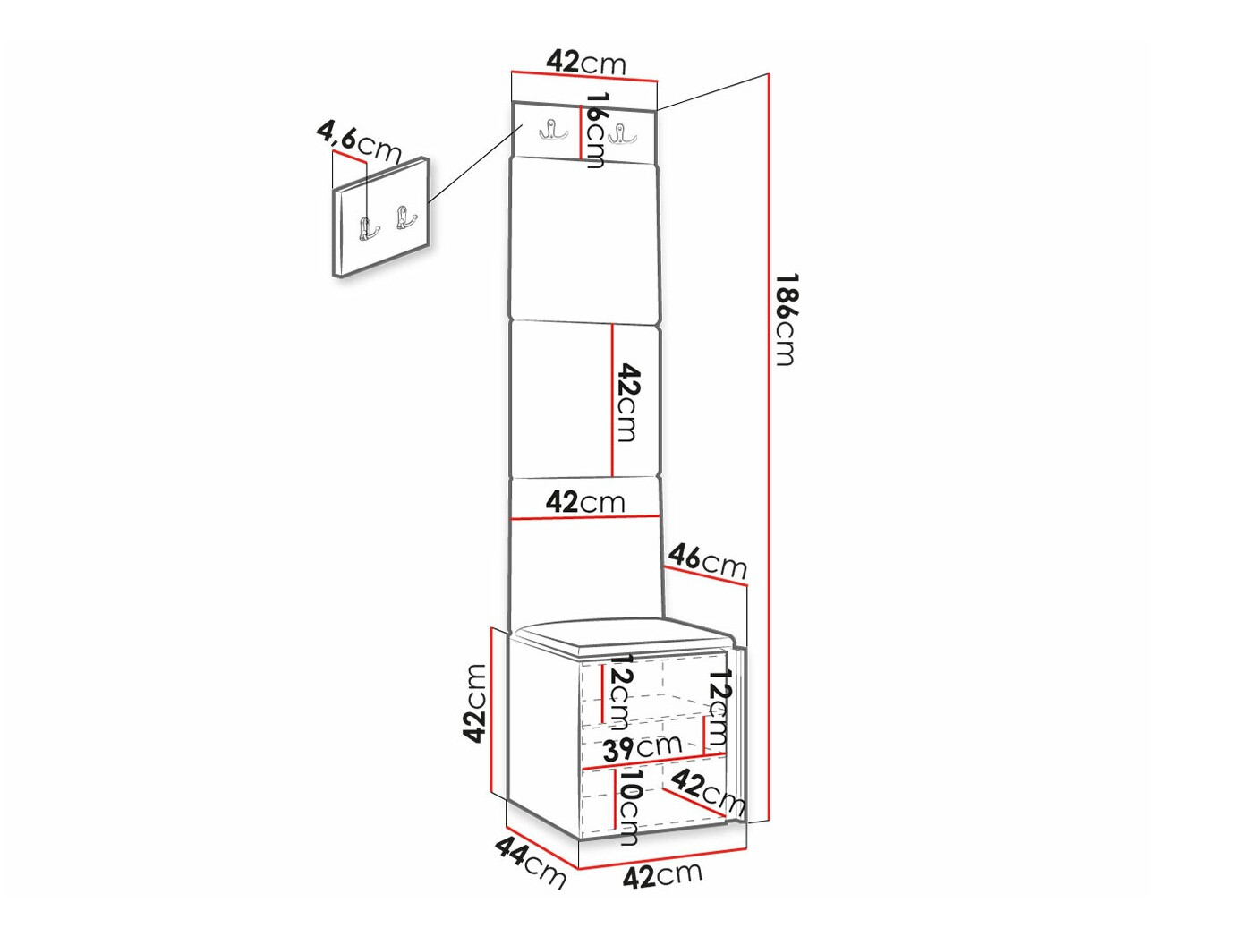 Gangmeubelset Hartford 378 (Wit)