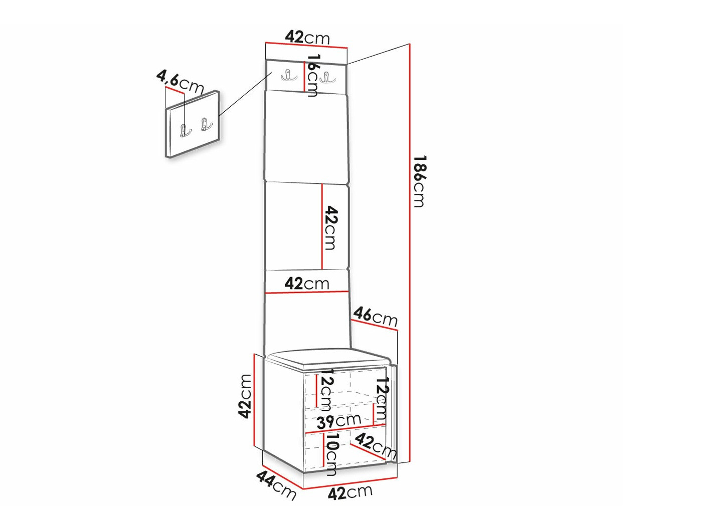 Gangmeubelset Hartford 378 (Zwart)