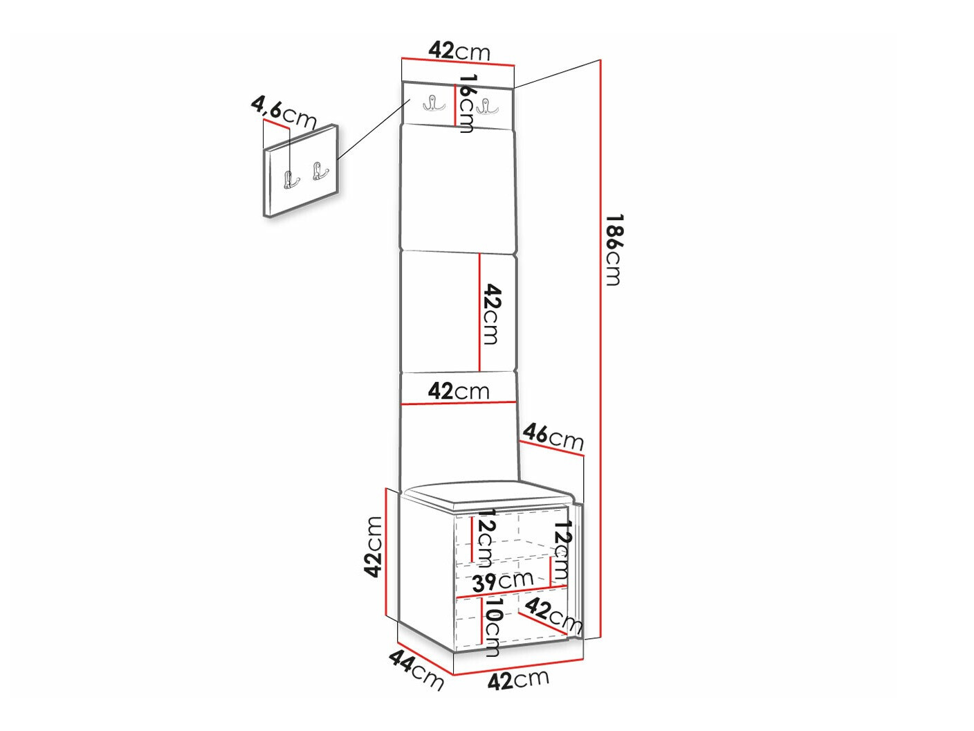 Gangmeubelset Hartford 378 (Zwart)