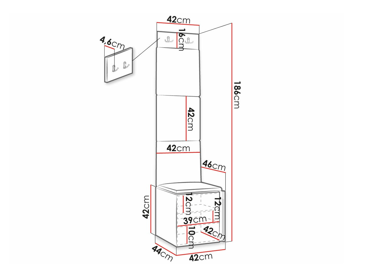 Gangmeubelset Hartford 378 (Zwart)