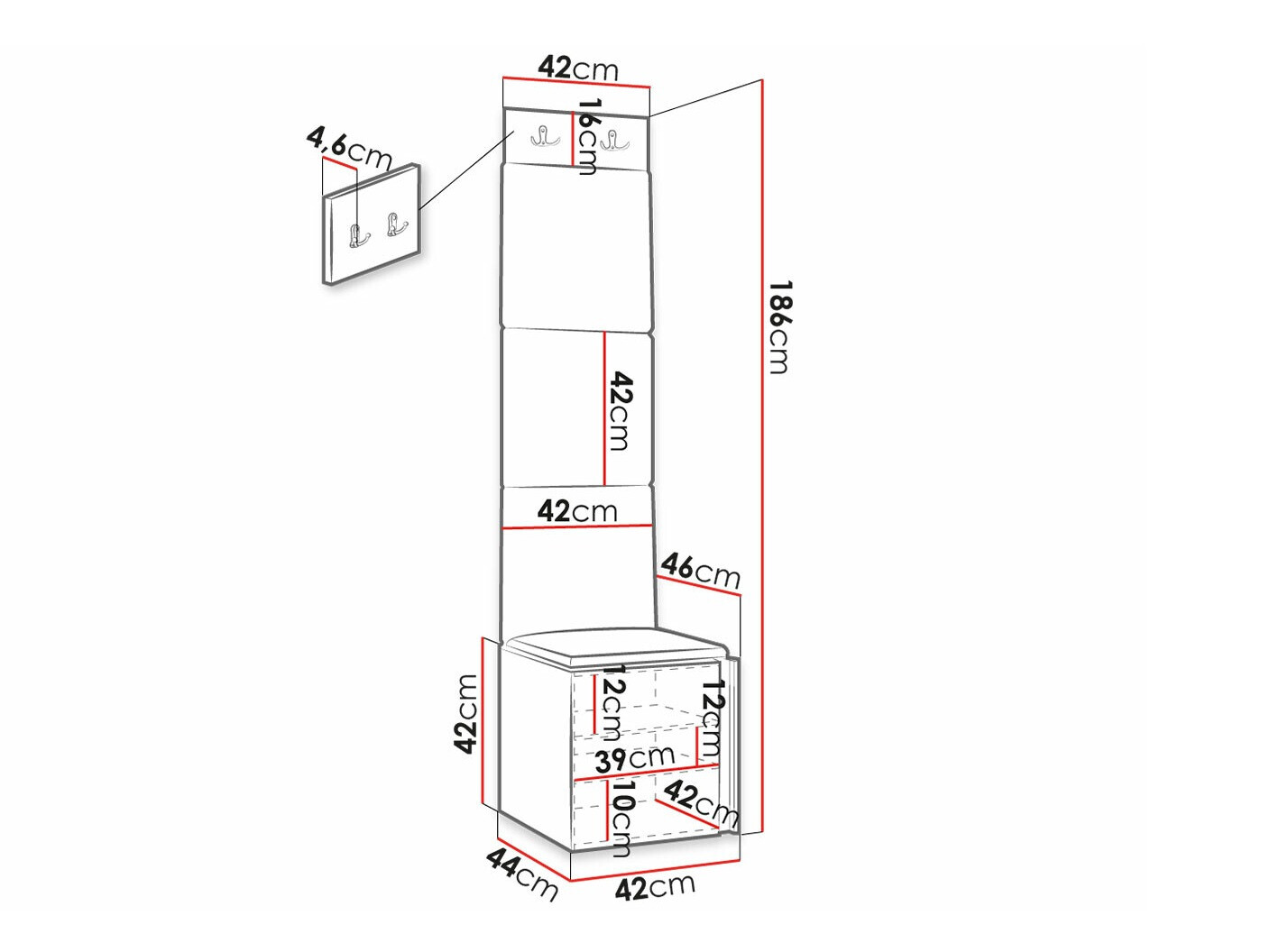 Gangmeubelset Hartford 378 (Zwart)