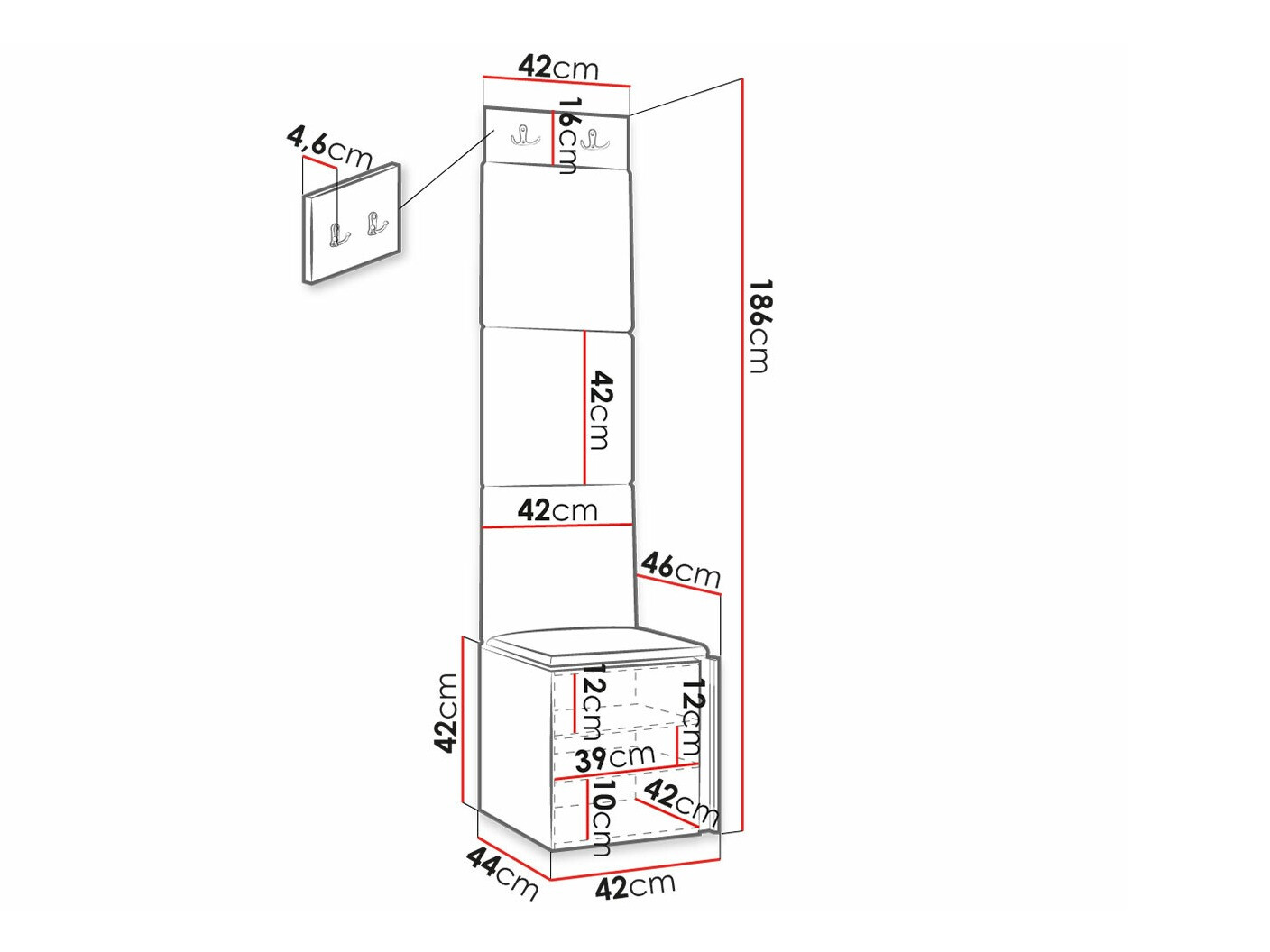 Gangmeubelset Hartford 378 (Zwart)