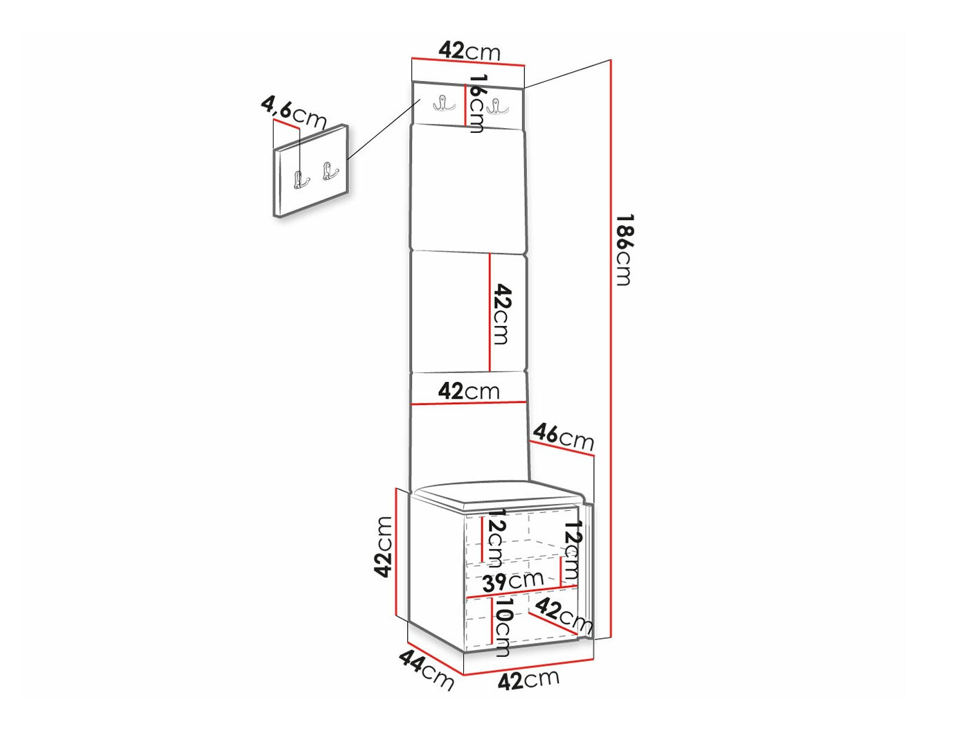 Gangmeubelset Hartford 378 (Zwart)