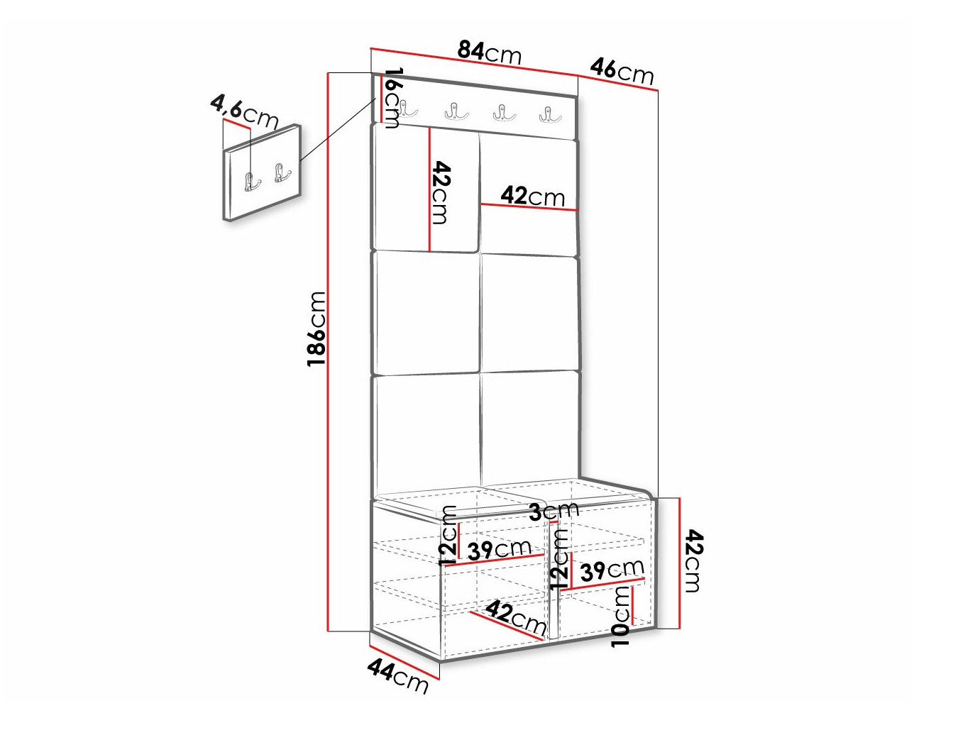 Gangmeubelset Hartford 383 (Wit)