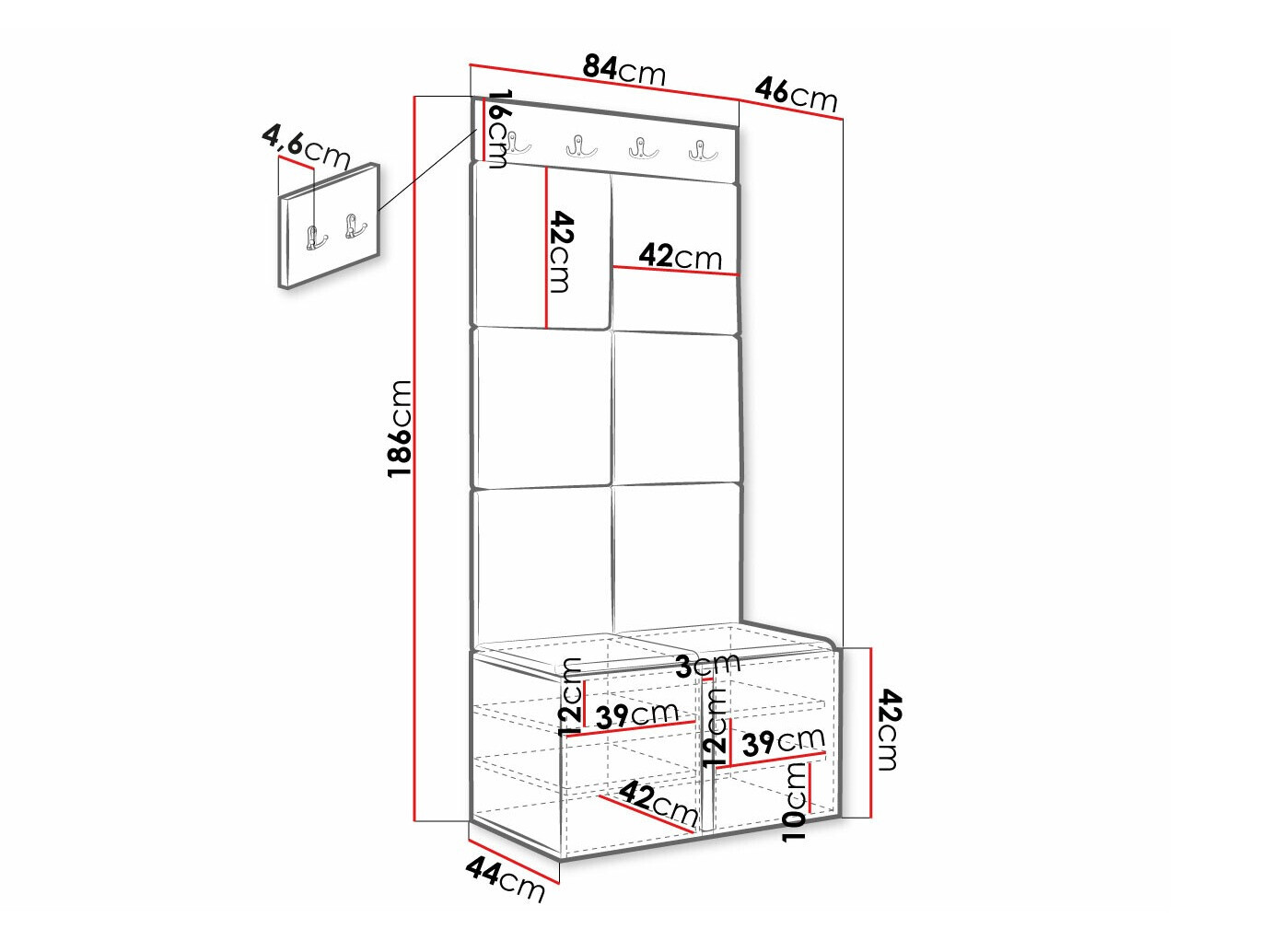 Gangmeubelset Hartford 383 (Zwart)
