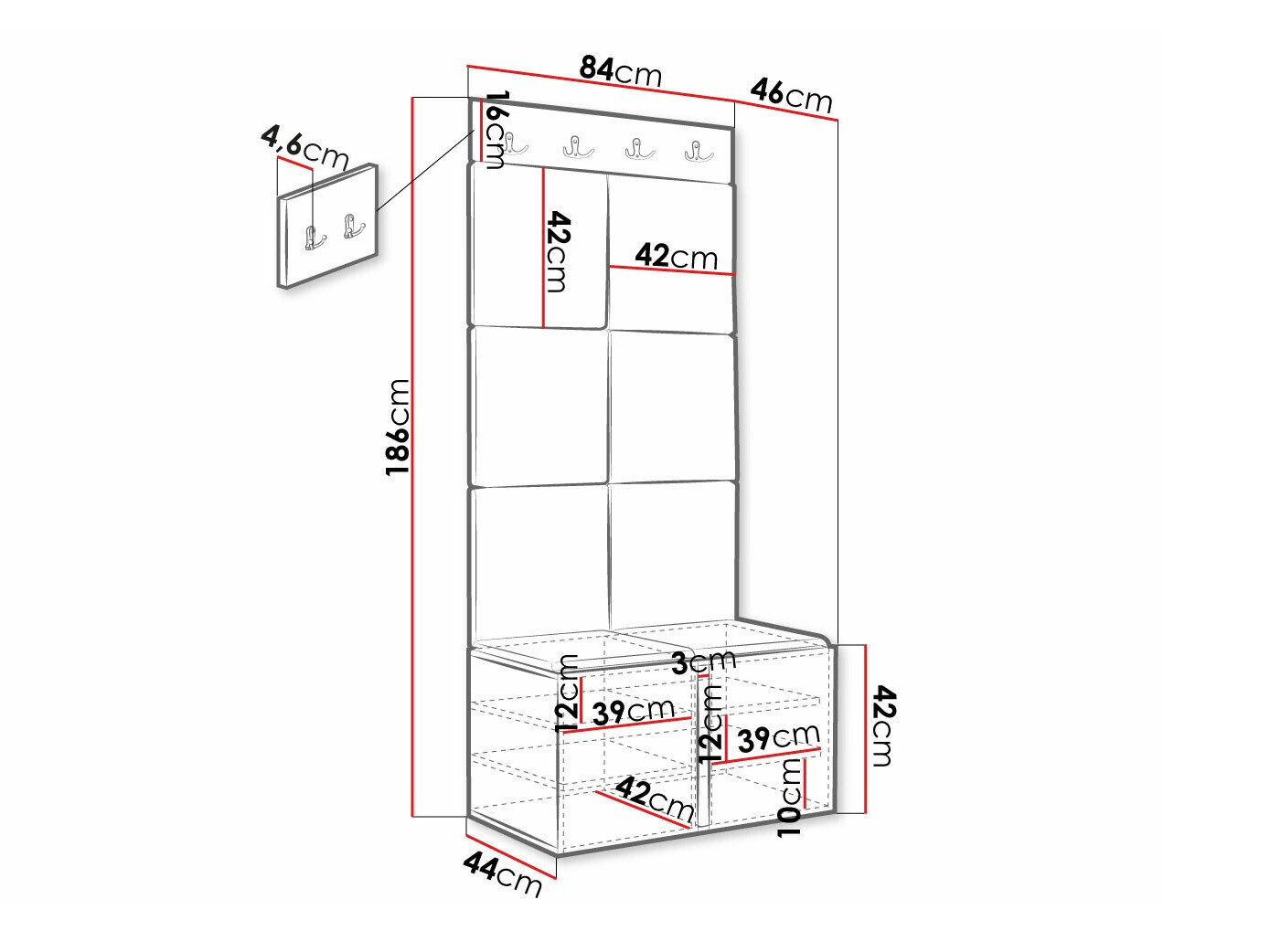 Gangmeubelset Hartford 383 (Zwart)