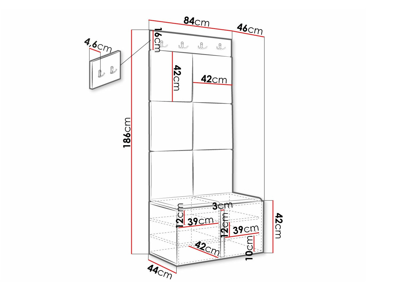 Gangmeubelset Hartford 383 (Zwart)