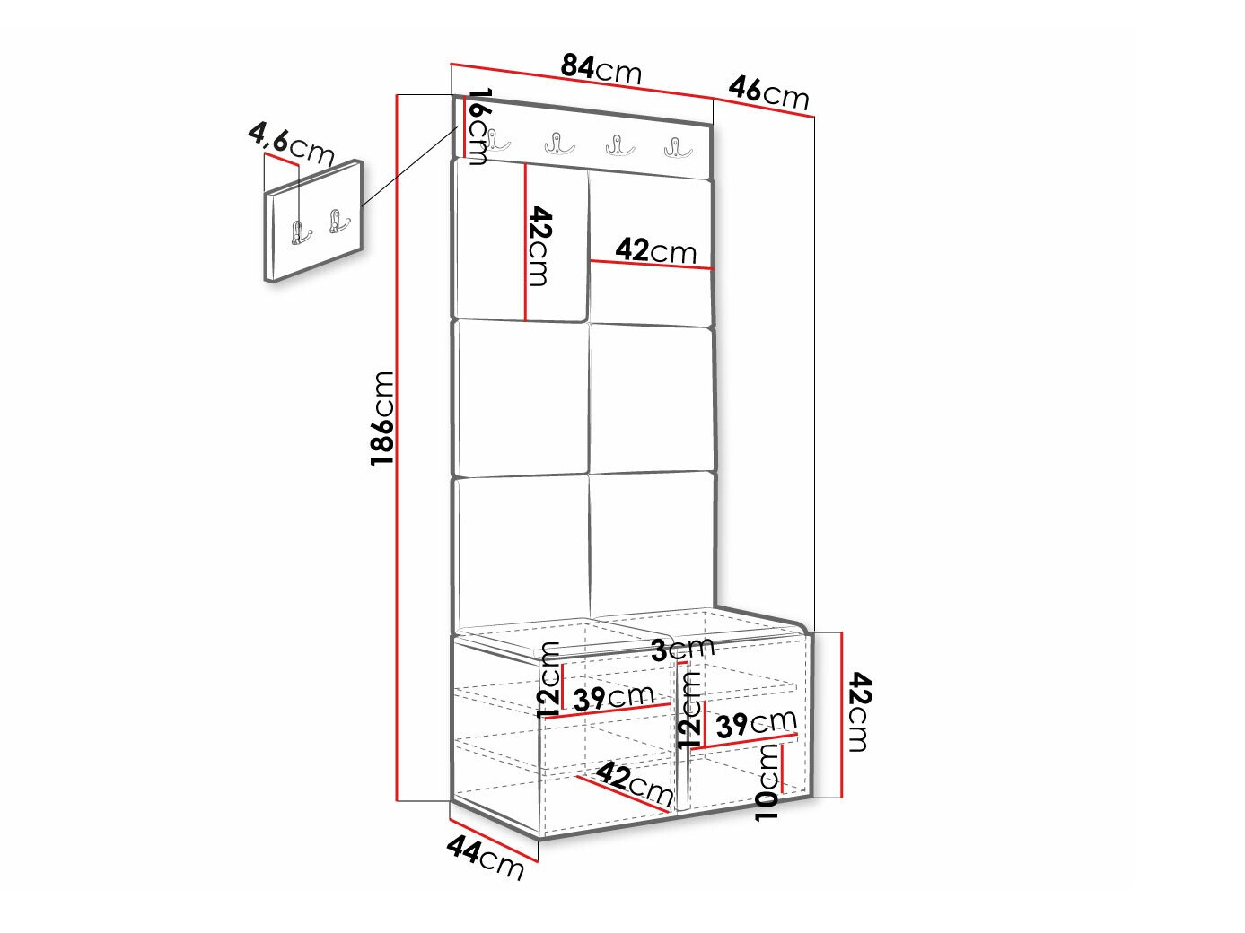 Gangmeubelset Hartford 383 (Zwart)