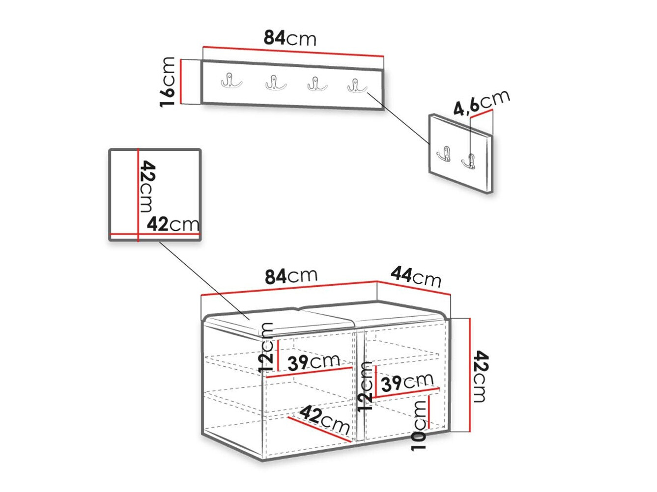 Gangmeubelset Hartford 384 (Wit)