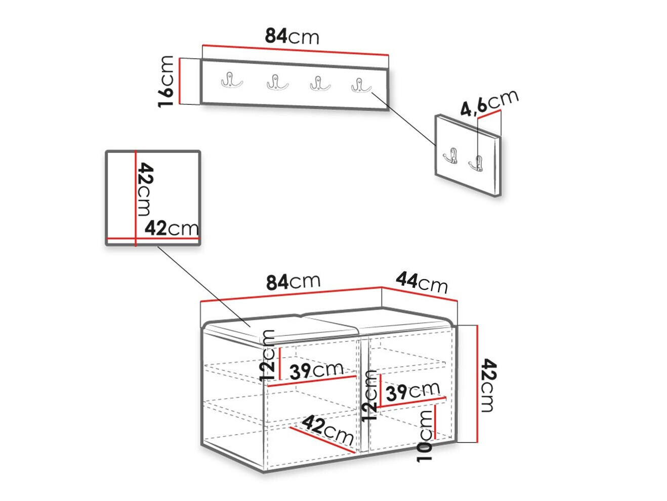 Gangmeubelset Hartford 384 (Wit)