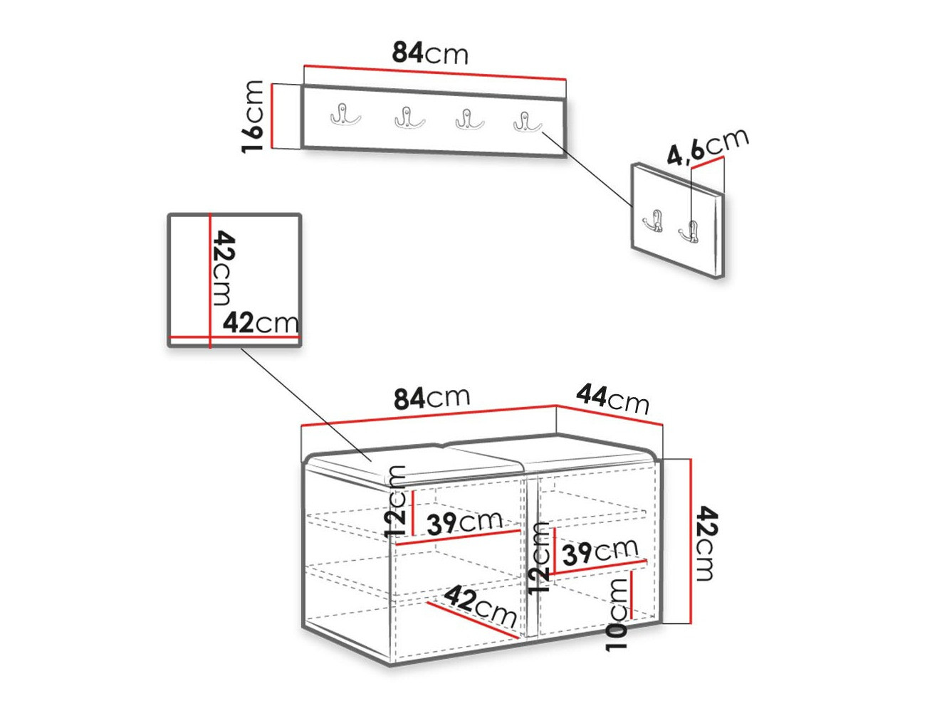 Gangmeubelset Hartford 384 (Zwart)