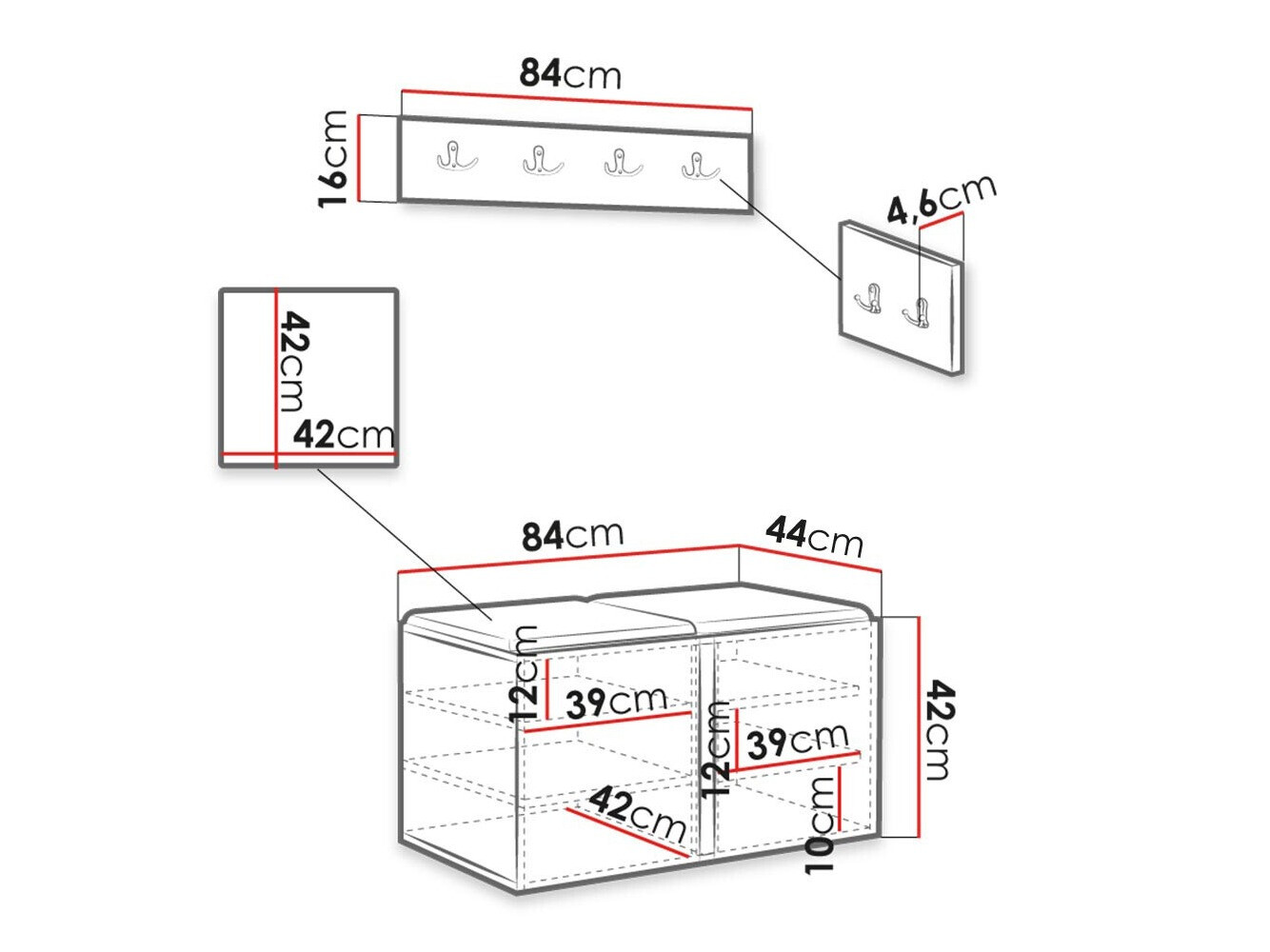 Gangmeubelset Hartford 384 (Zwart)