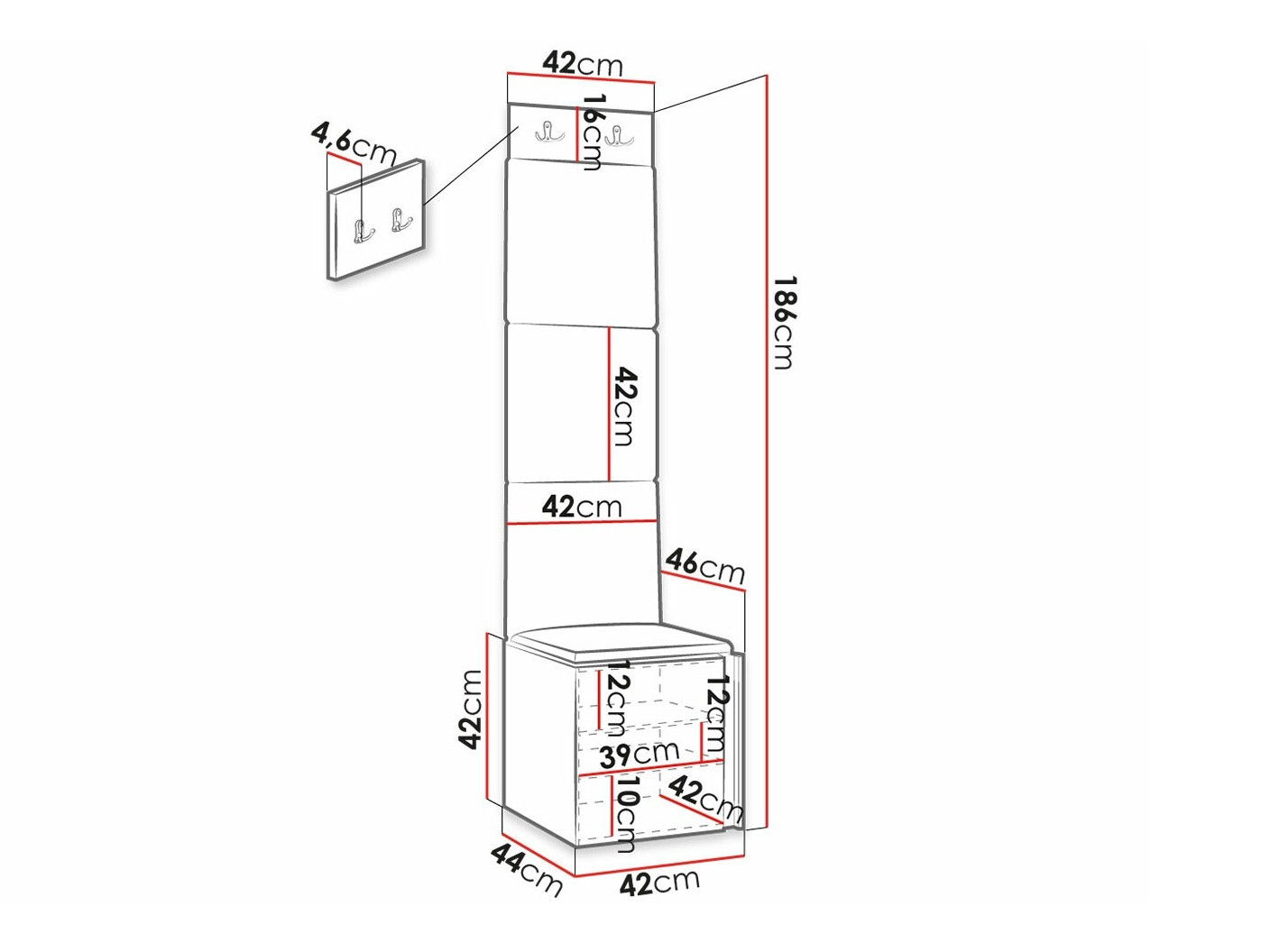 Gangmeubelset Hartford 386 (Wit)