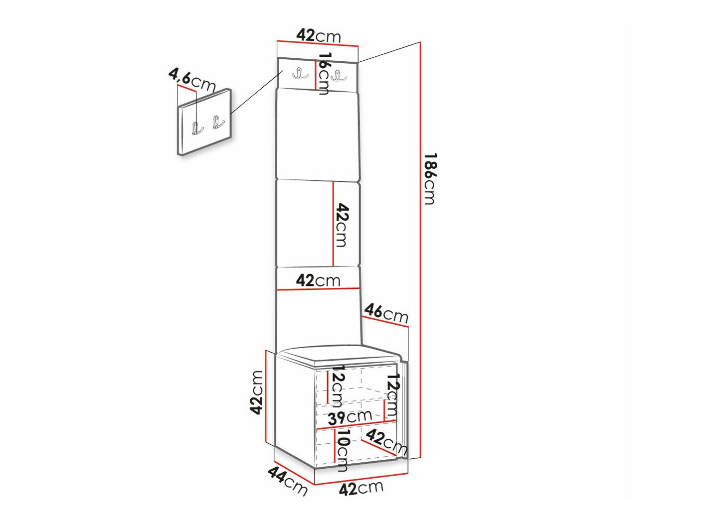 Gangmeubelset Hartford 386 (Wit)