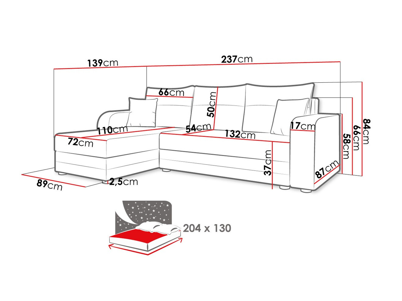 Hoekbank Memphis 112 (Manila 35)