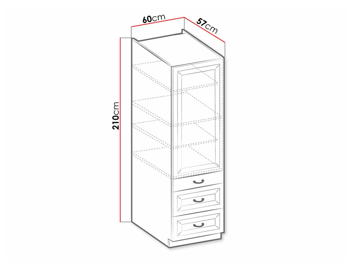 Modulaire kast met lade en deuren Retro Grey 114