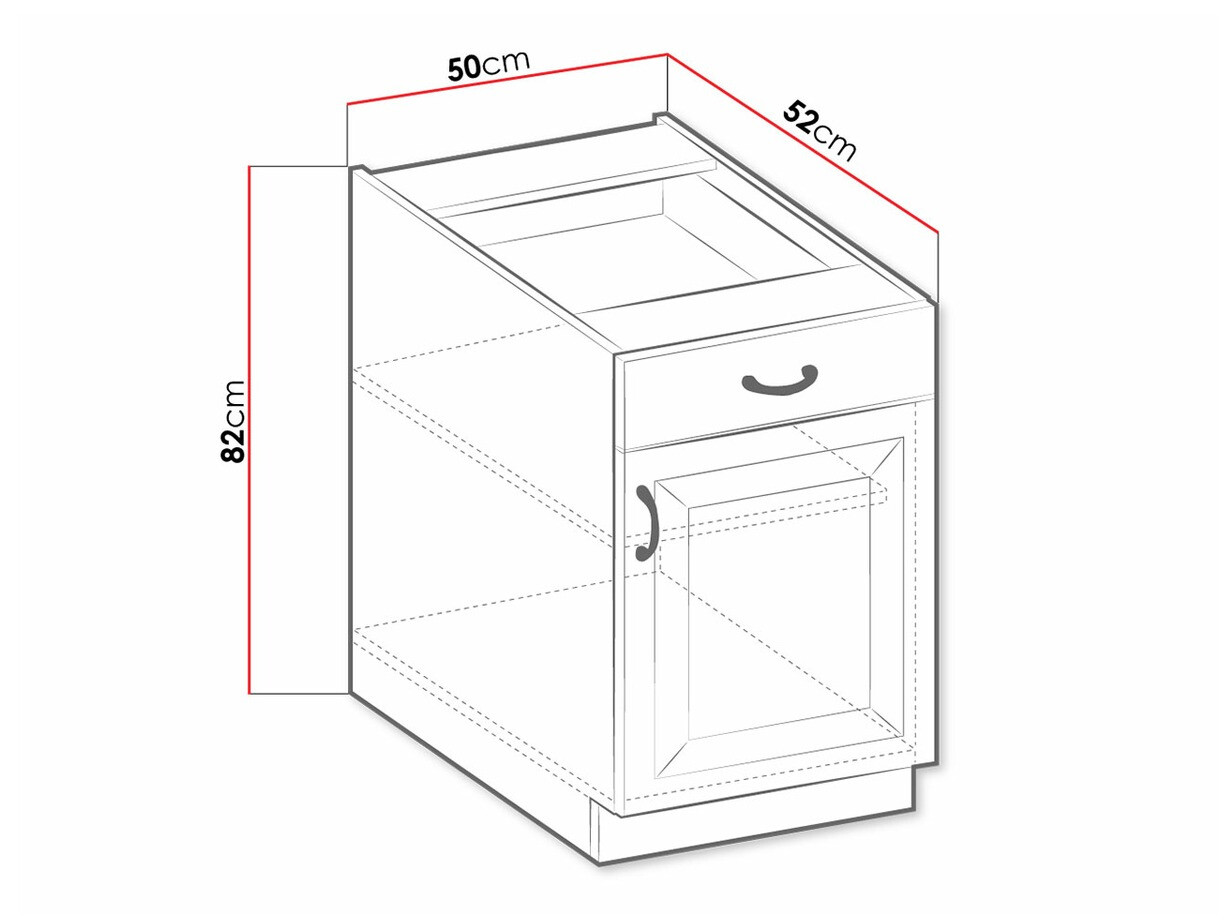 Modulaire kast met lade en deuren Retro White 105