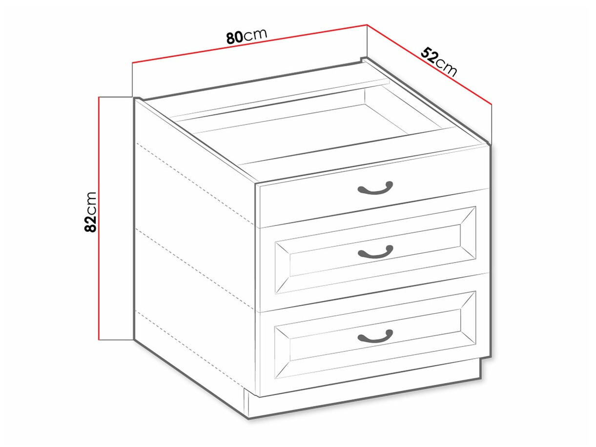 Modulaire kast met lades Retro White 120