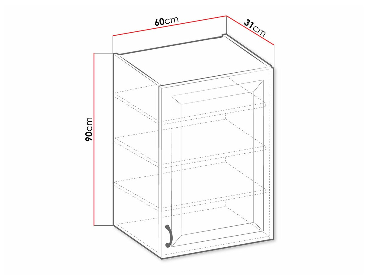 Modulaire wandkast Retro White 136