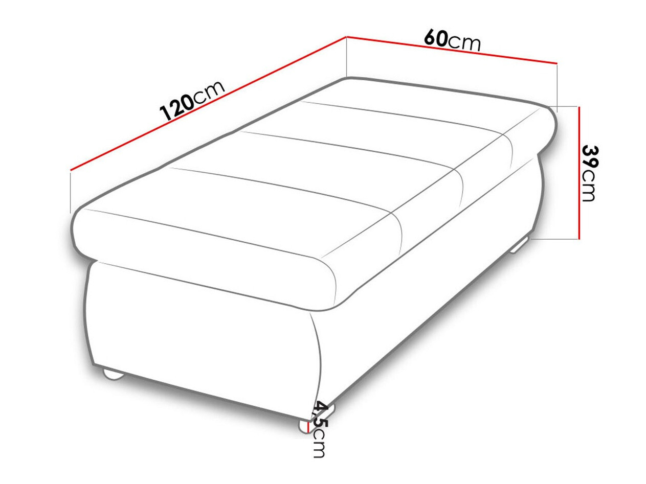 Gestoffeerde hocker Comfivo 123 (Kronos 07)