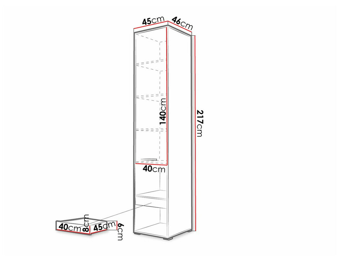 Boekenkast Concept Pro Lenart Levfere 110 (Wit)
