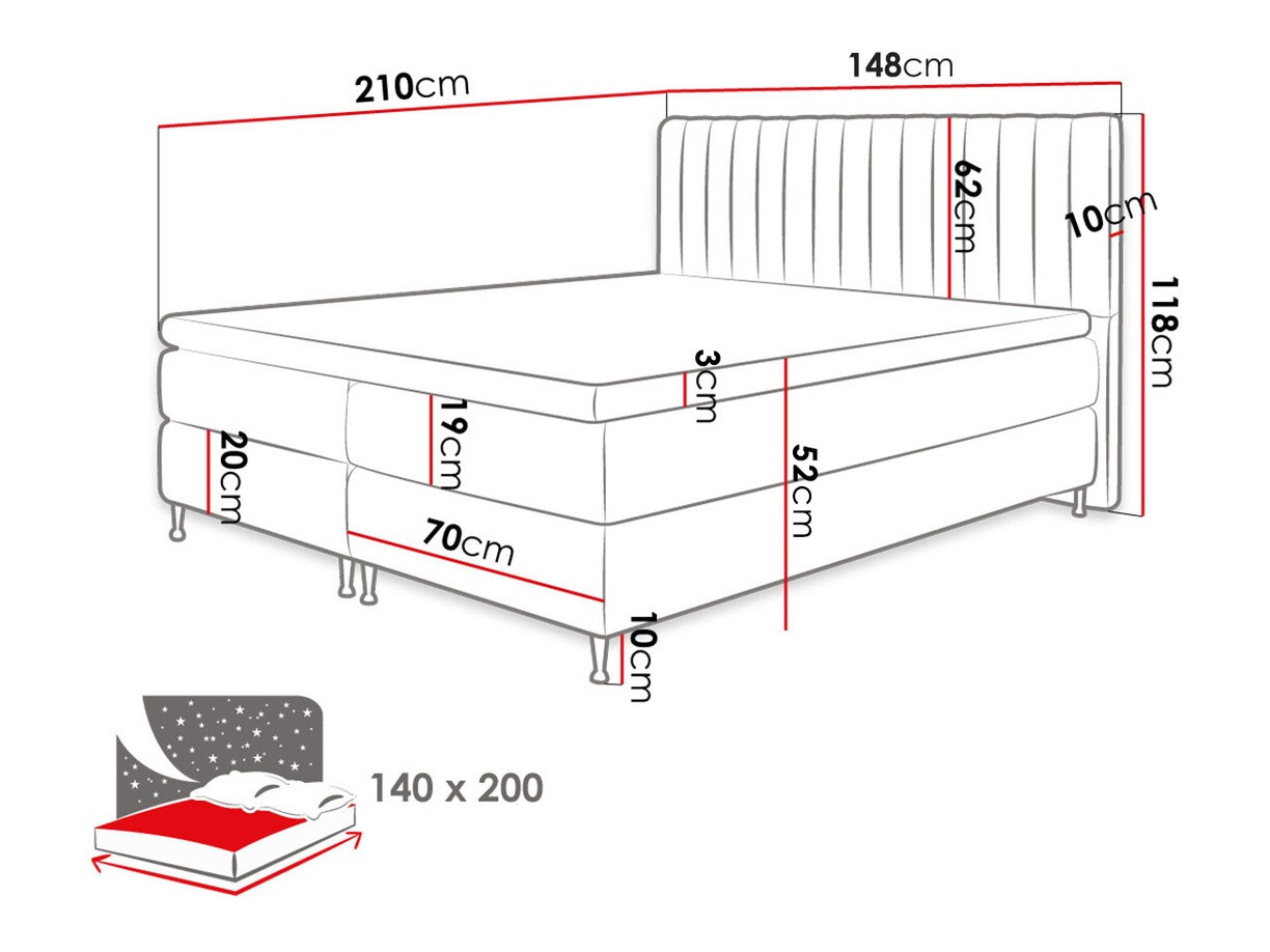 Boxspring ComfiDream 156 (Fresh 11)