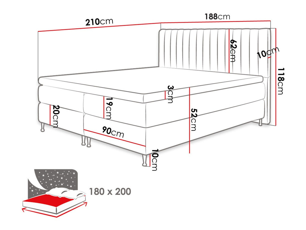 Boxspring ComfiDream Fjorina (Fresh 01)