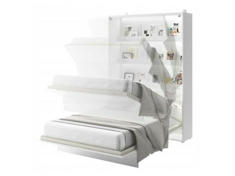 Meubelset Concept Pro Lenart VI (Glanzend wit + Wit + Blauw)