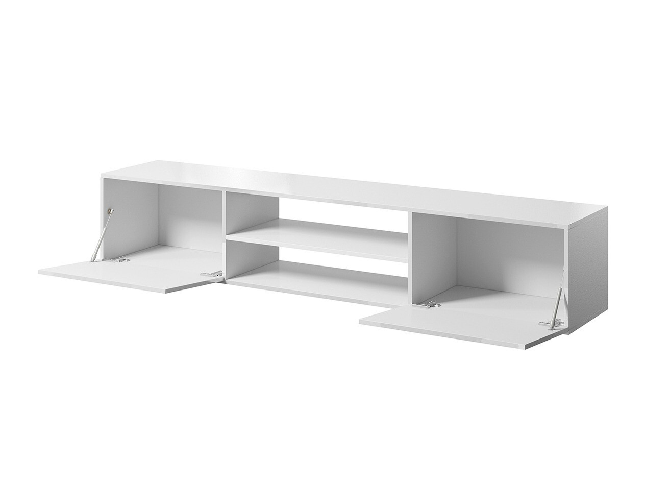 TV-meubel Charlotte 164 (Zwart + Glanzend zwart)